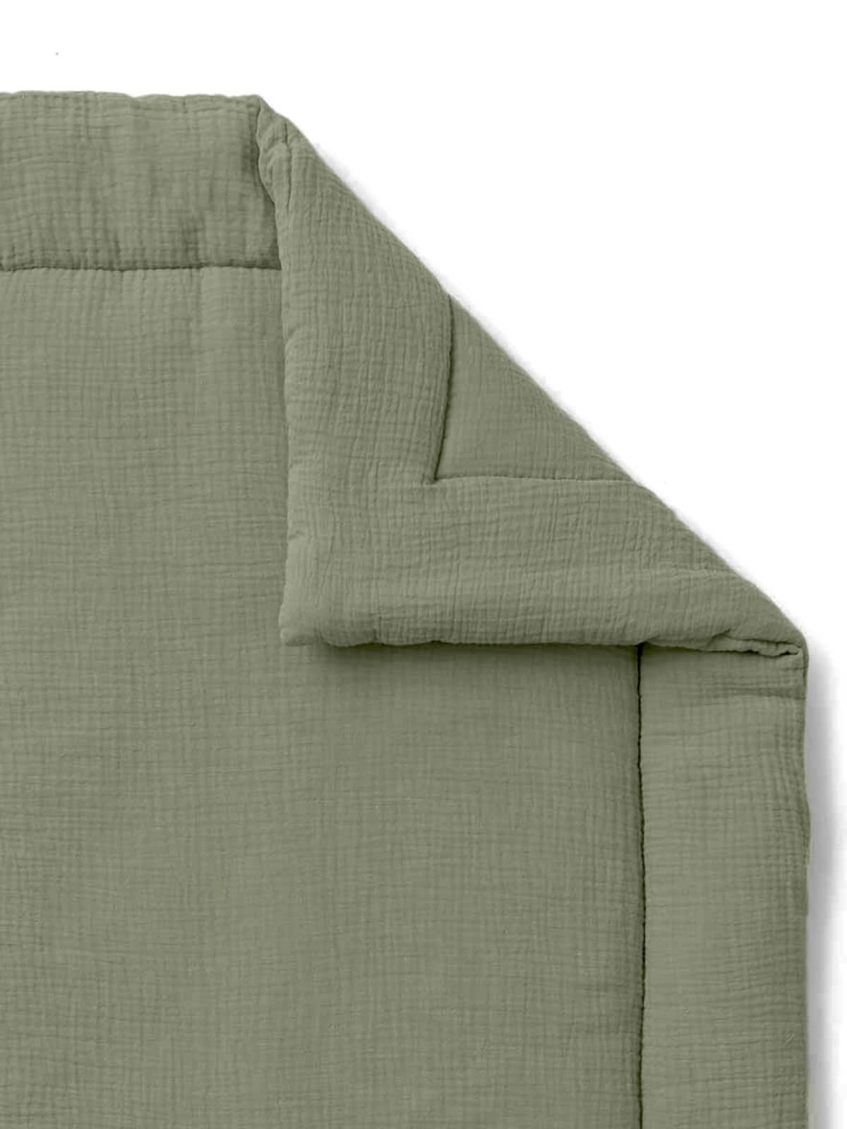 Tapis d'éveil gaze de coton vert sauge