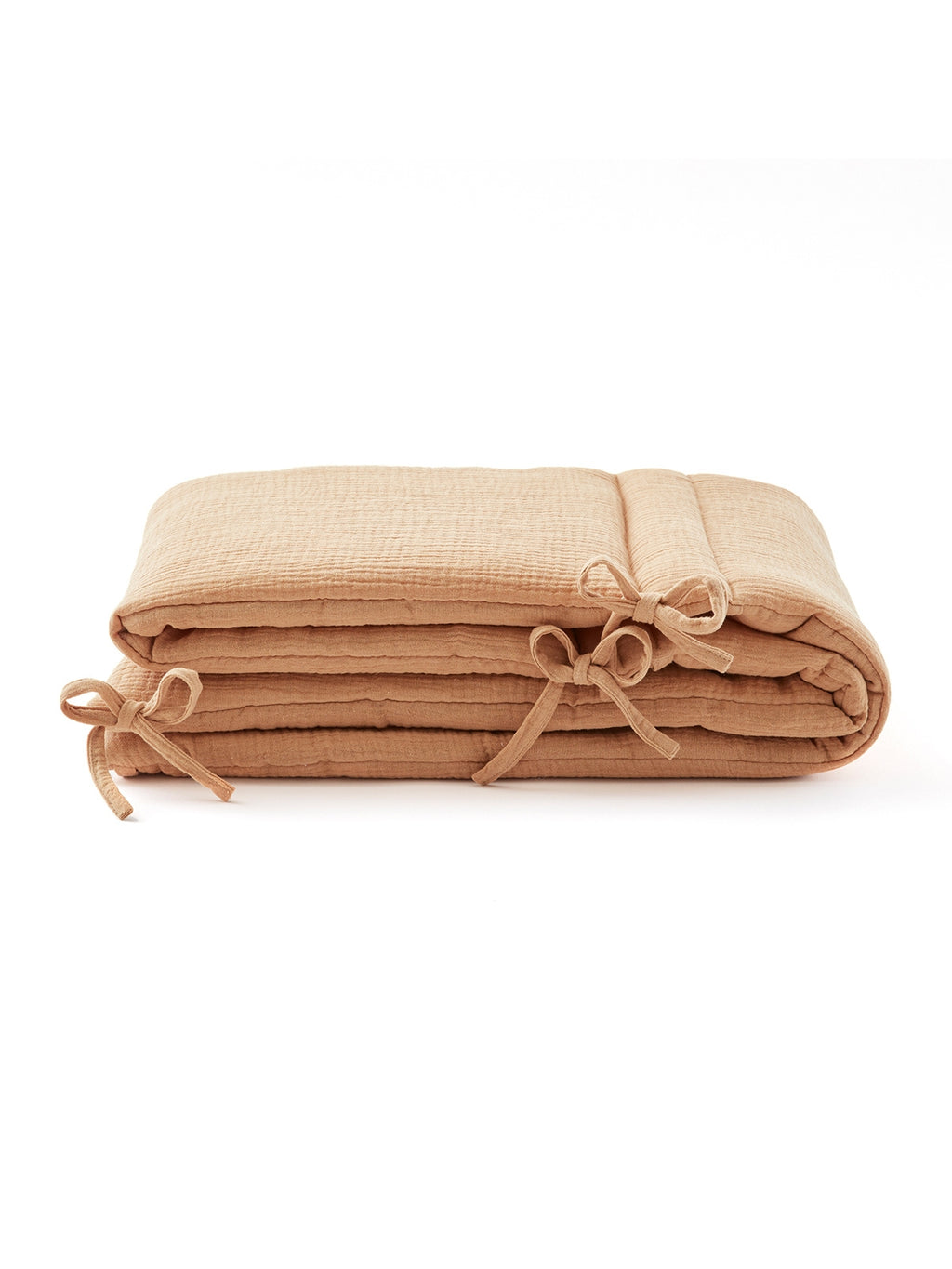 Tour de lit gaze de coton camel