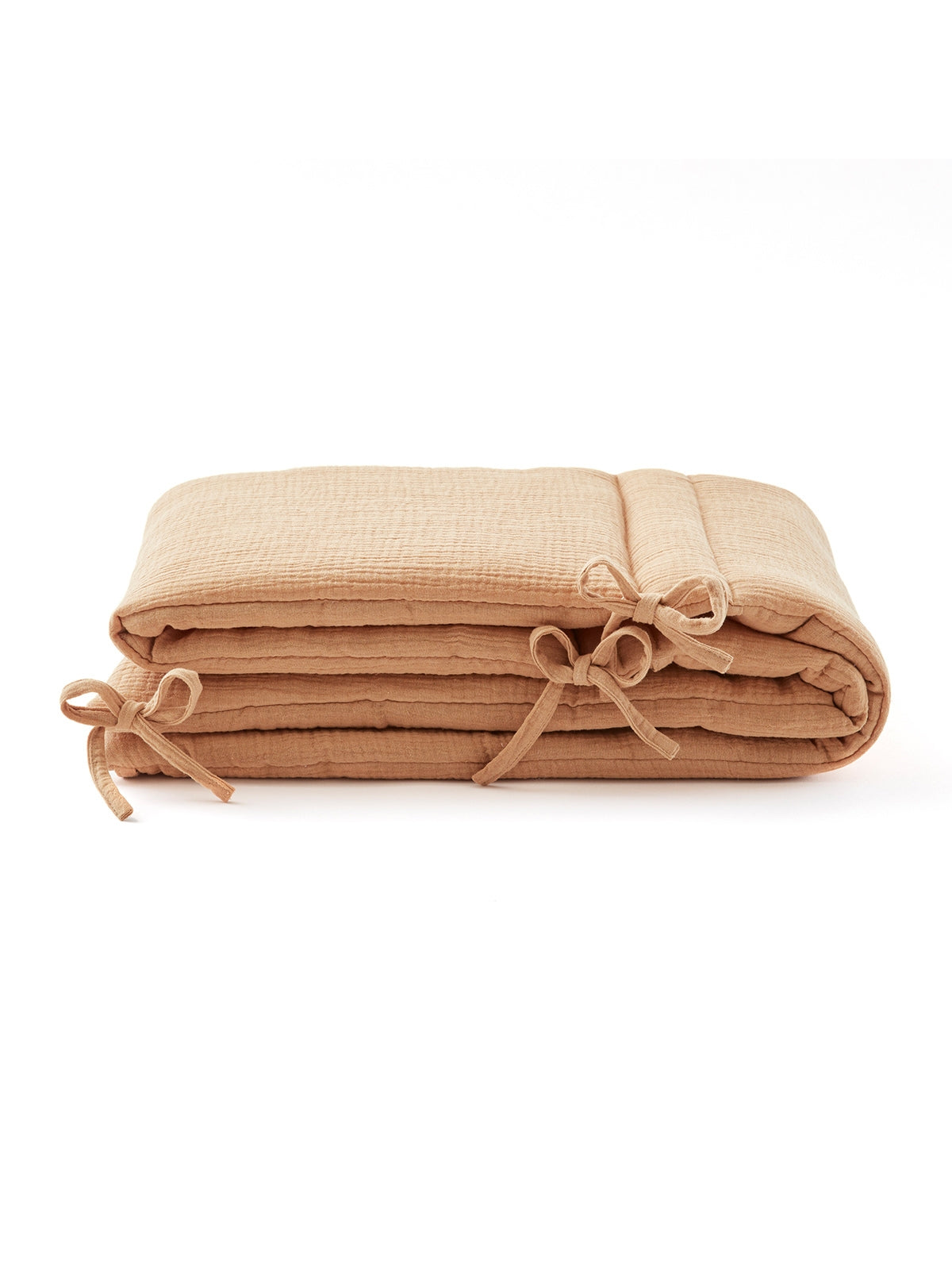 Tour de lit gaze de coton camel
