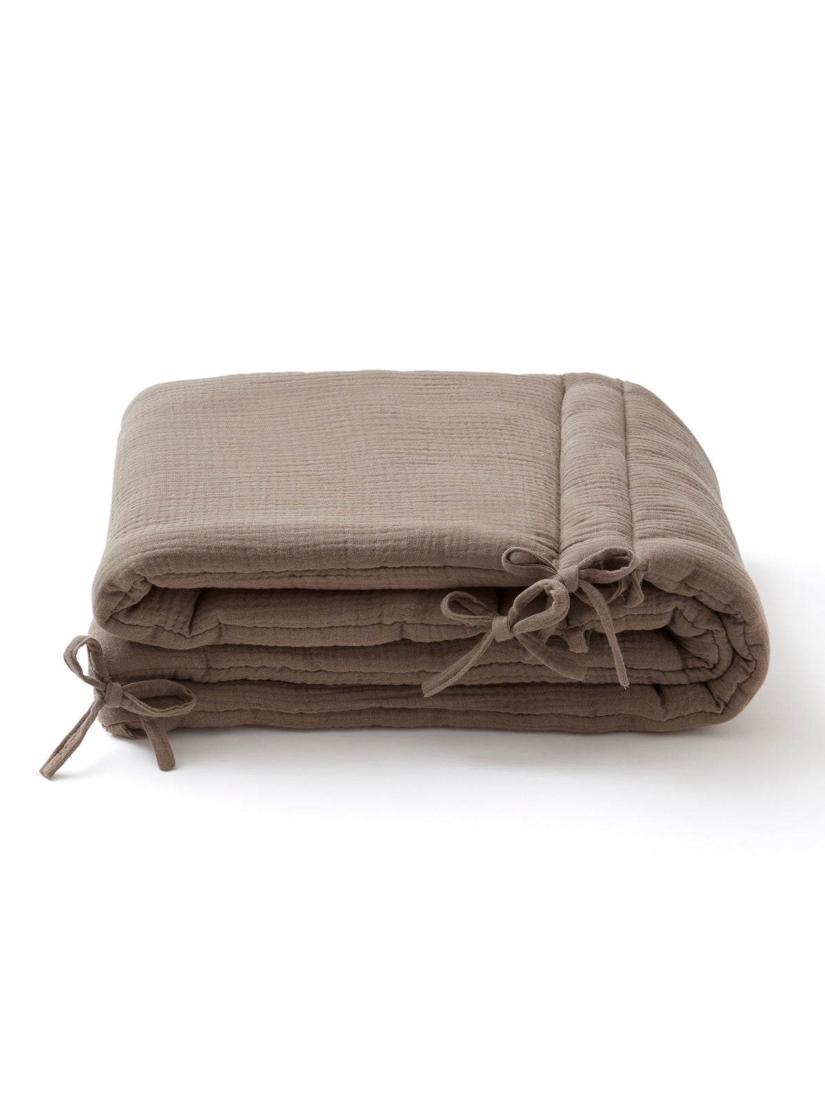 Chestnut cotton gauze bumper pad