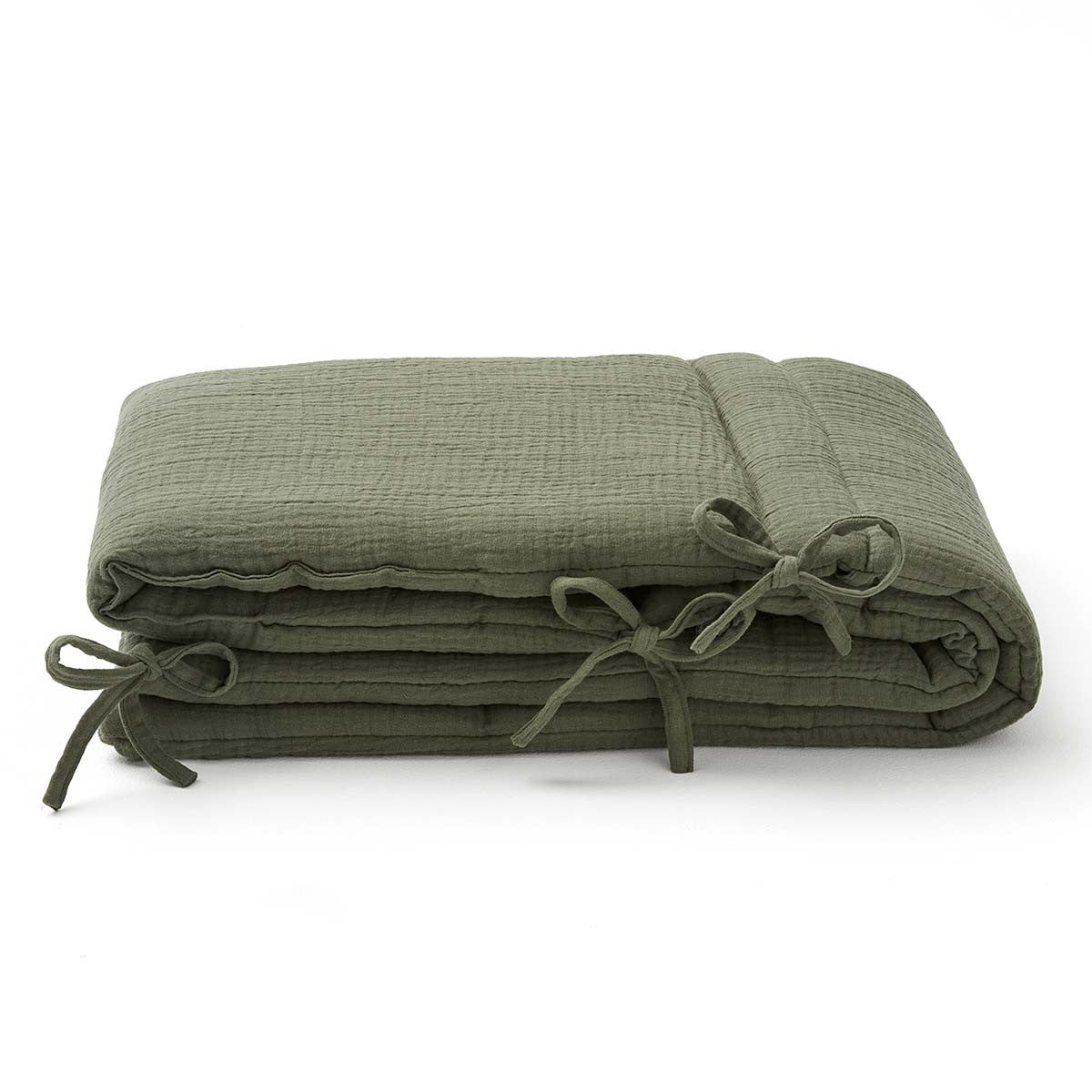 Cotton gauze bumper pad fern