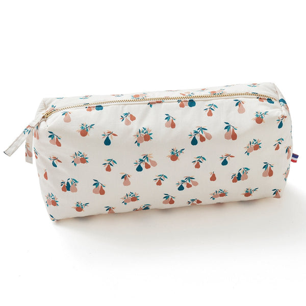 Trousse de toilette en coton bio poires