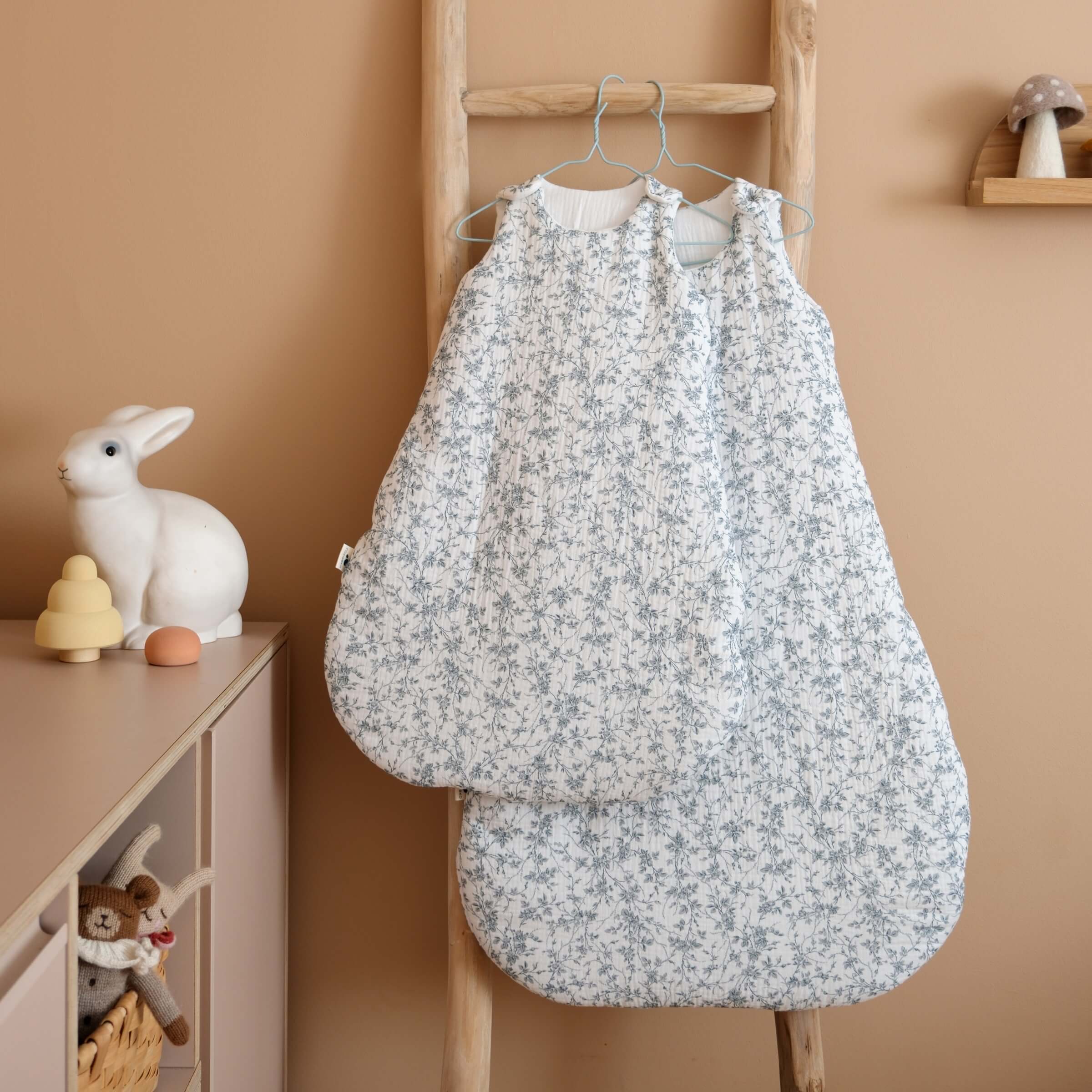 Turbulette tog 2 gaze de coton bio motif jouy