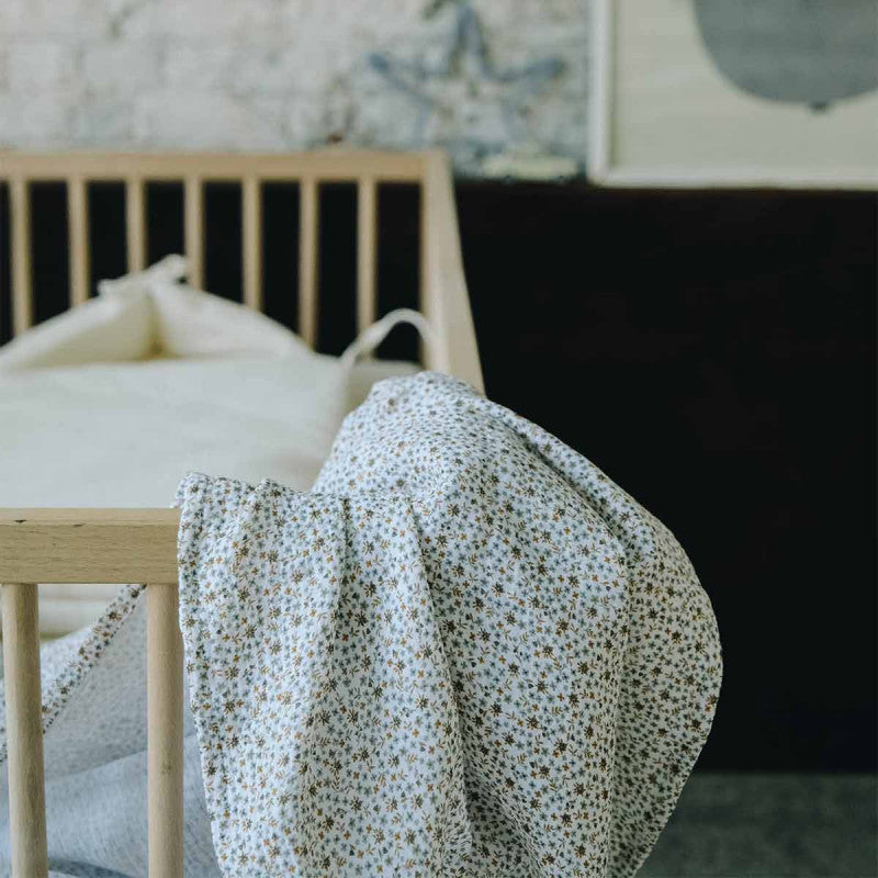 Lange bébé en gaze de coton FLEURS