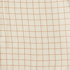 Zoom su rideau gaze de coton carreau camel